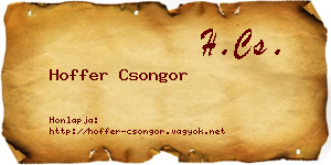 Hoffer Csongor névjegykártya